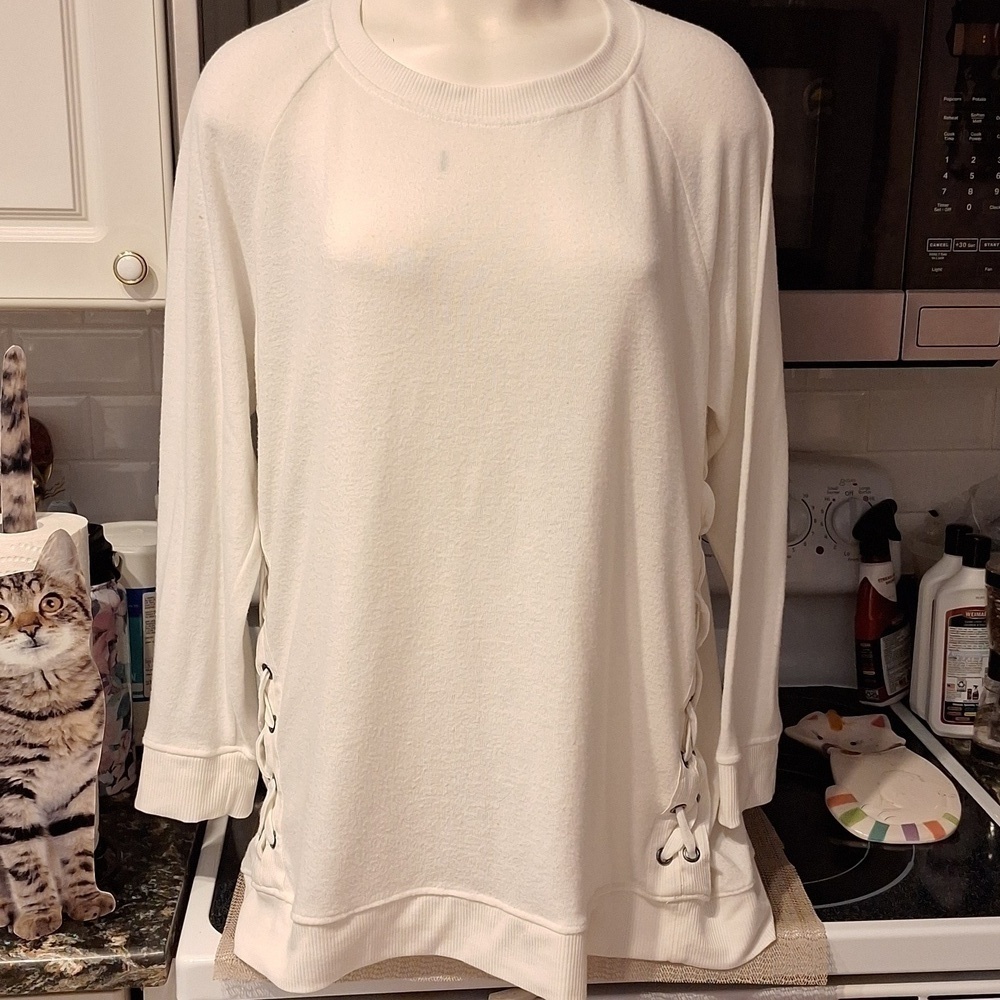 A The Sweatshirt Project long sleeve stretch plus size sweater 2X